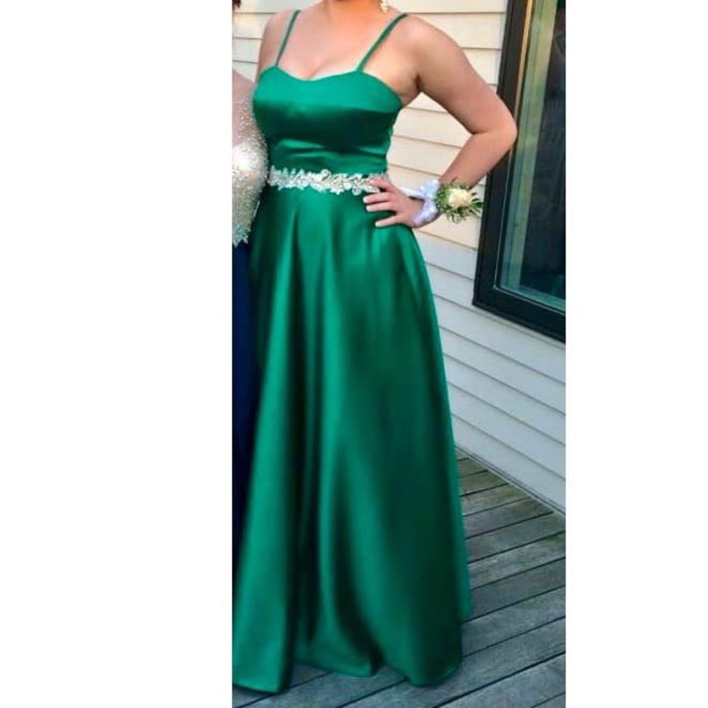 Angela & Alison Emerald Green Prom Dress